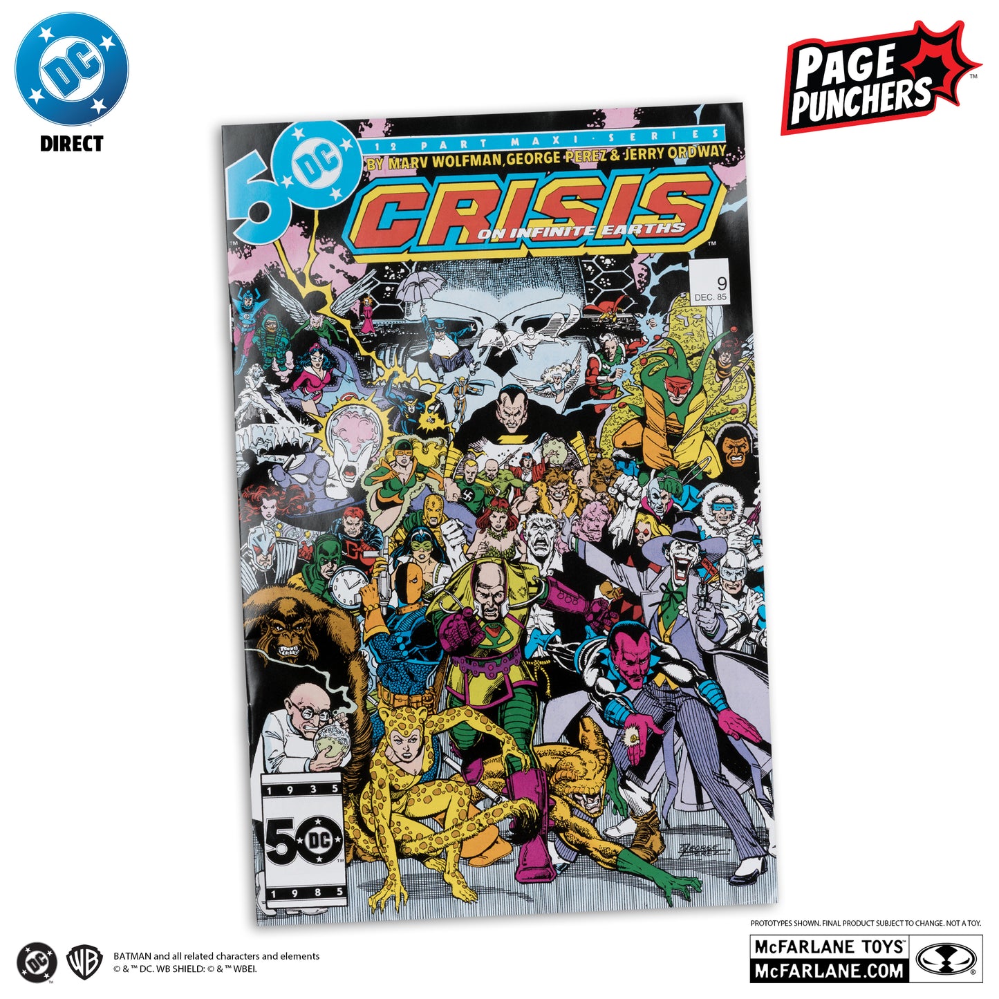 THE JOKER (Crisis on Infinite Earths) McFarlane Toys DC Direct Page Punchers Action Figure with Comic