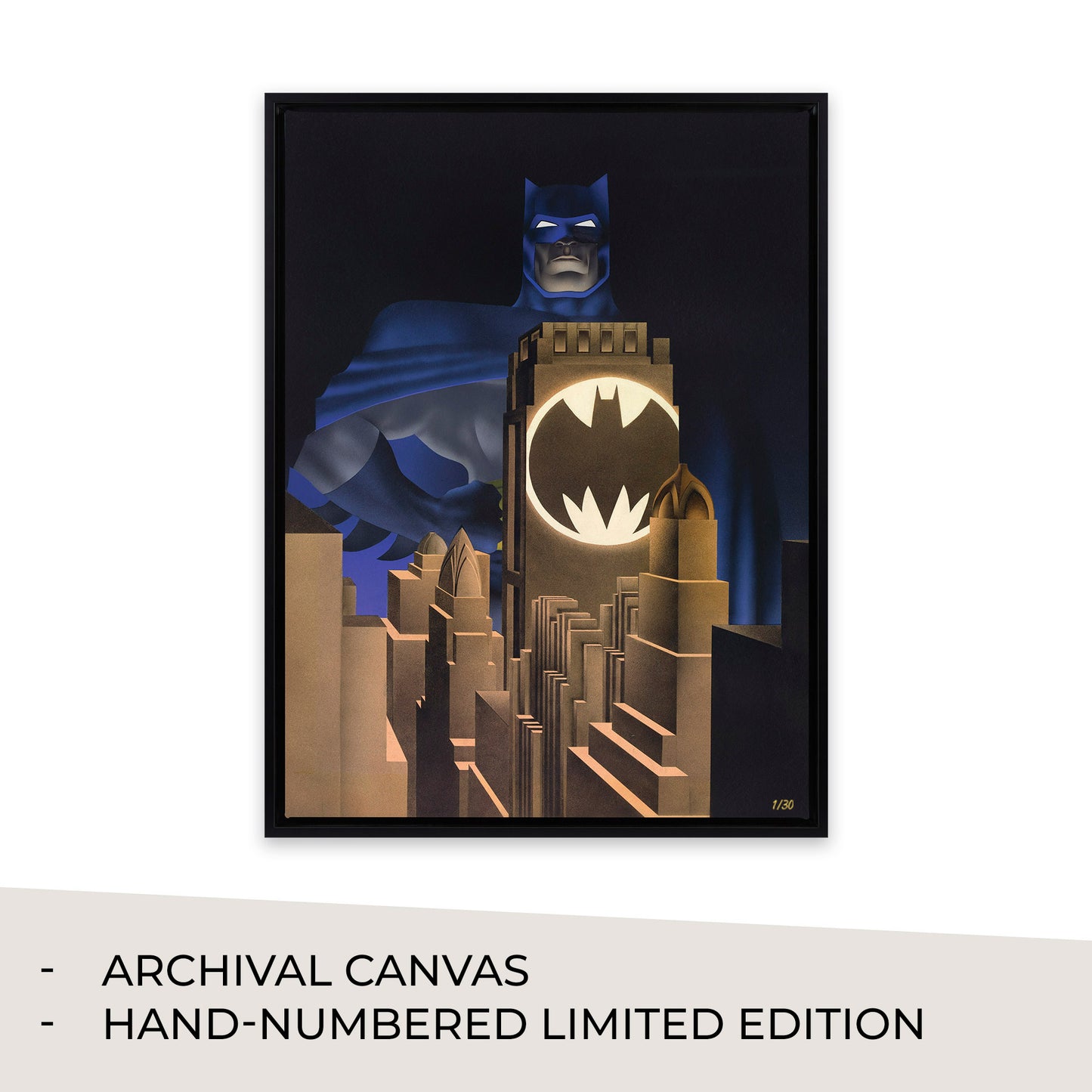 BATMAN: THE DARK KNIGHT RETURNS Giclée on Canvas Framed Fine Art Print-1