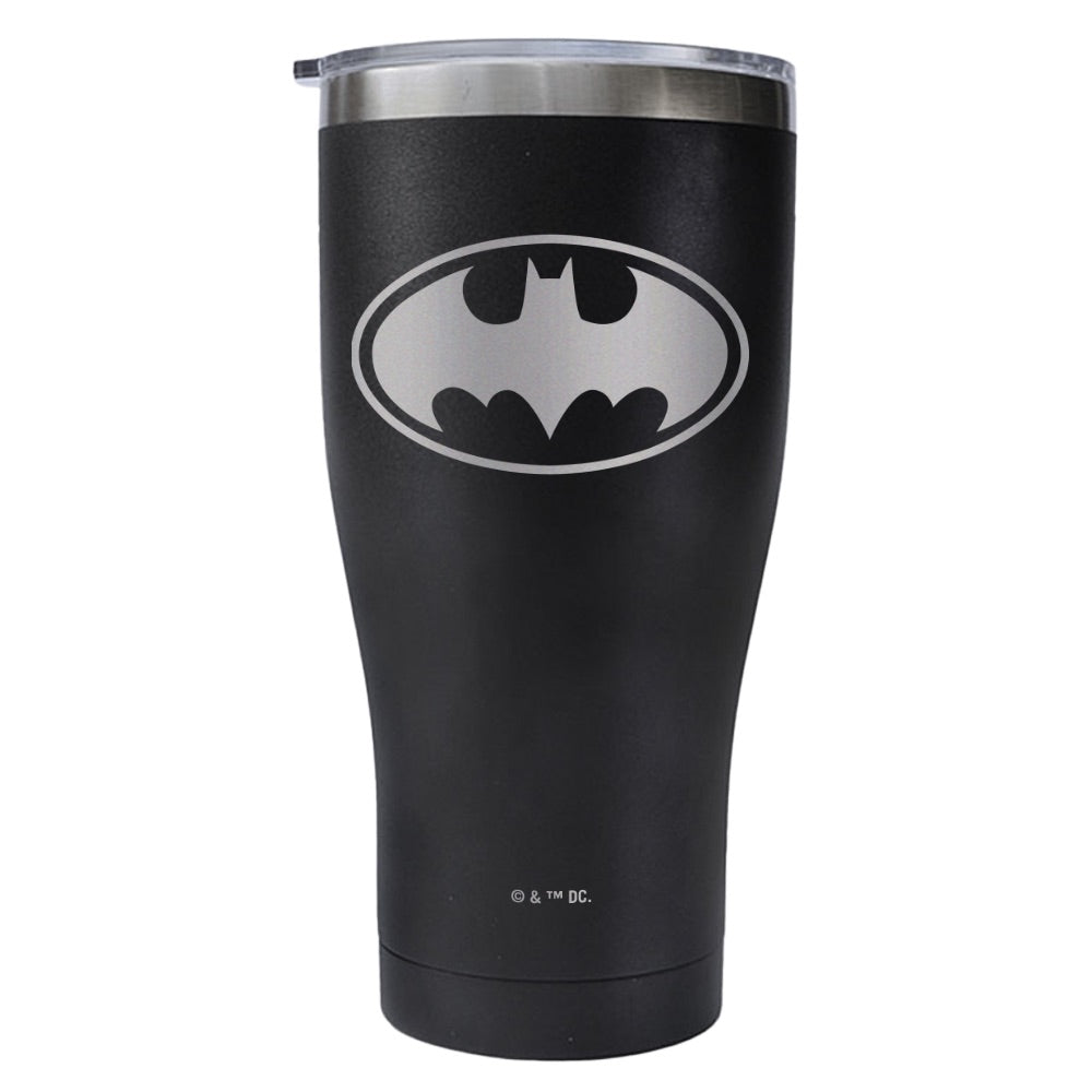 BATMAN Logo Engraved Tumbler Matte Black