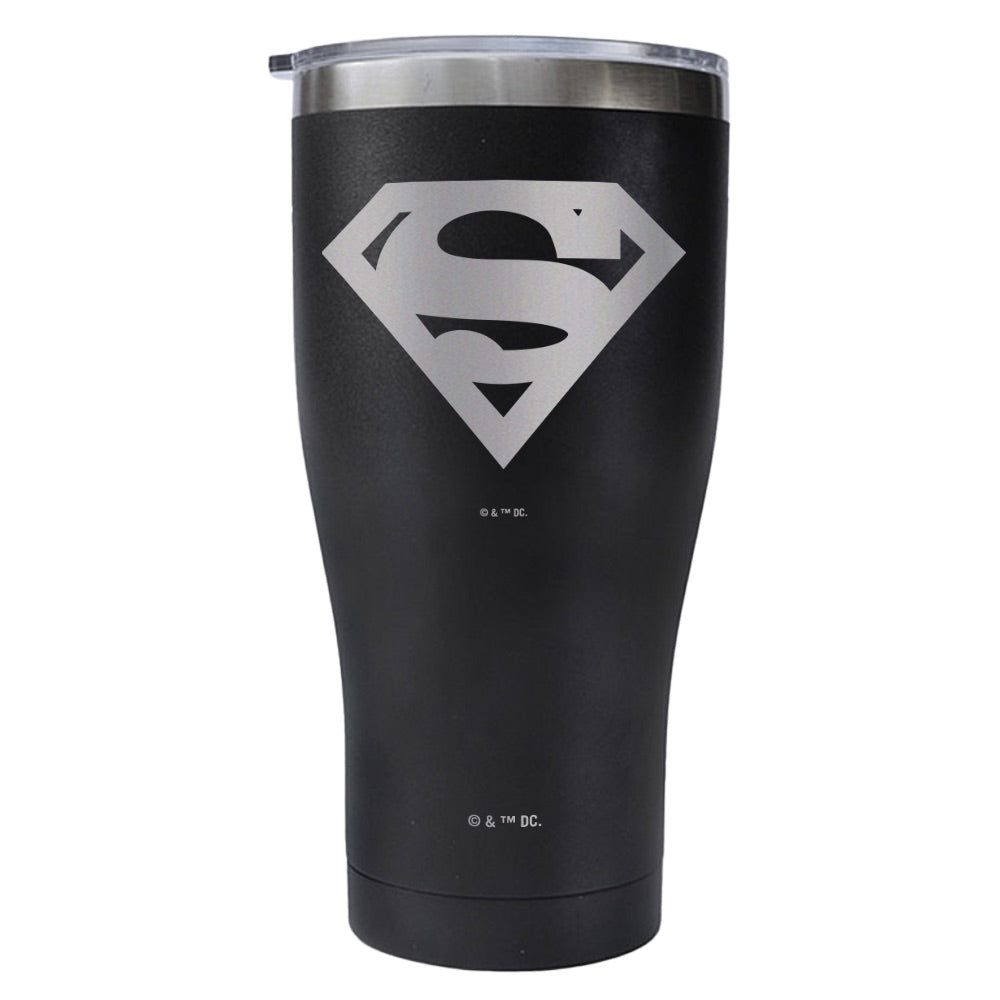 SUPERMAN Logo Engraved Tumbler Matte Black