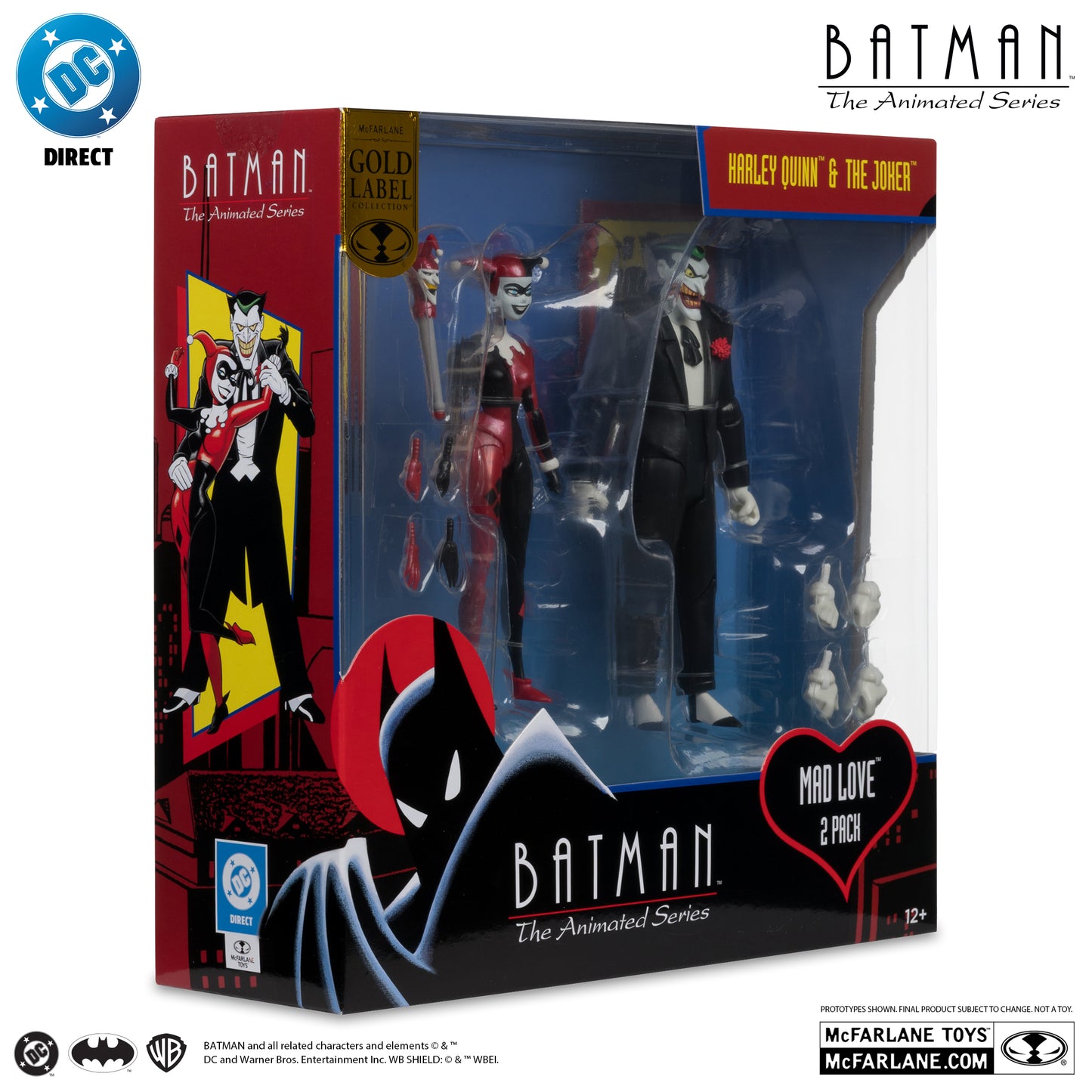 BATMAN: THE ANIMATED SERIES McFarlane Gold Label Collection DC Direct Harley Quinn & The Joker Mad Love Action Figure 2-Pack