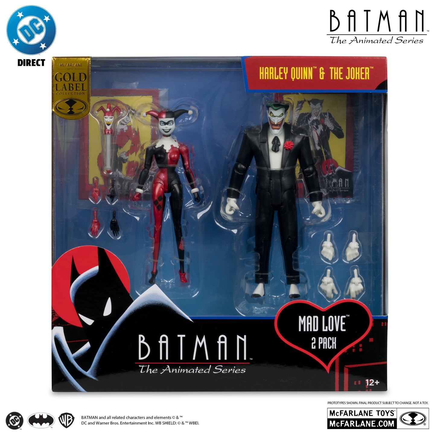 BATMAN: THE ANIMATED SERIES McFarlane Gold Label Collection DC Direct Harley Quinn & The Joker Mad Love Action Figure 2-Pack