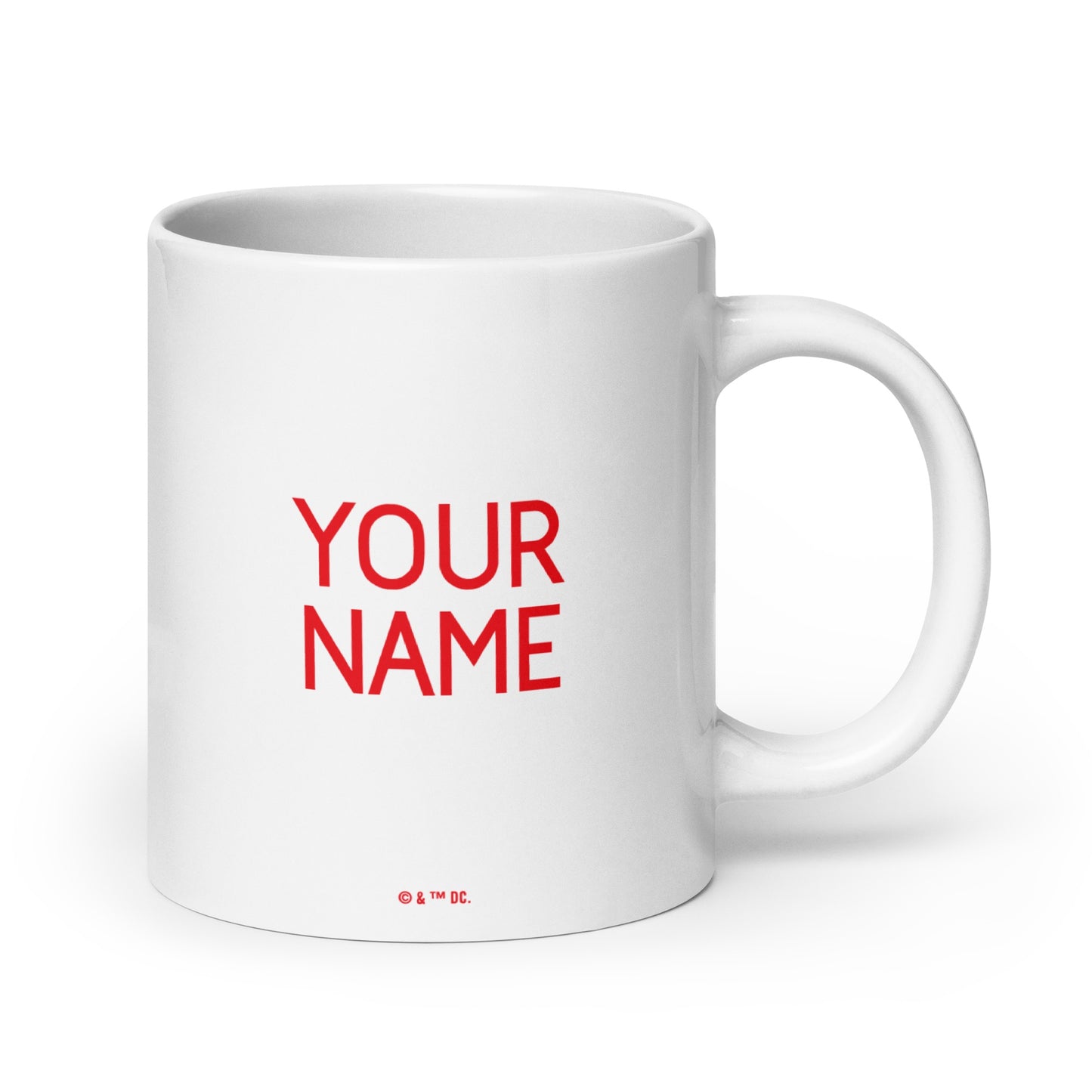 SUPERGIRL #1 Comic Logo Personalized White Mug