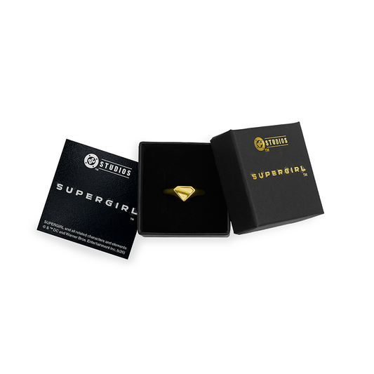 SUPERGIRL (2026 Movie) S-Shield 24k Gold-Plated Sterling Silver Ring
