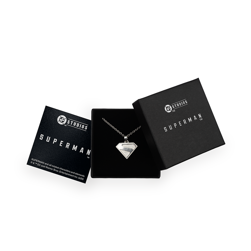 SUPERMAN (2025 Movie) S-Shield Sterling Silver Necklace