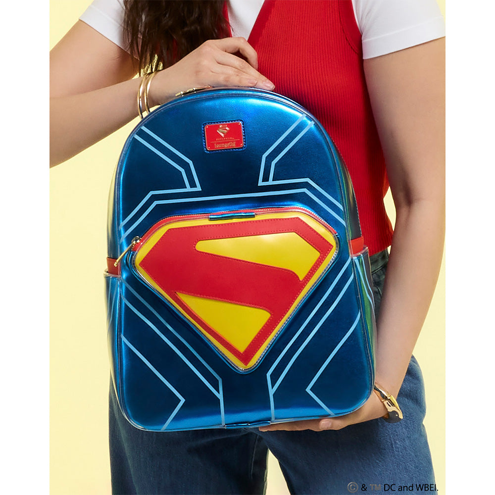 SUPERMAN (2025 Movie) Loungefly Light Up Glow Full-Size Backpack