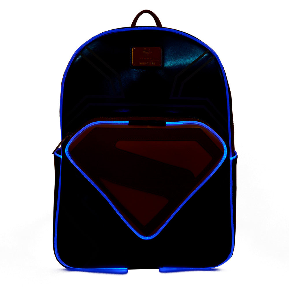 SUPERMAN (2025 Movie) Loungefly Light Up Glow Full-Size Backpack