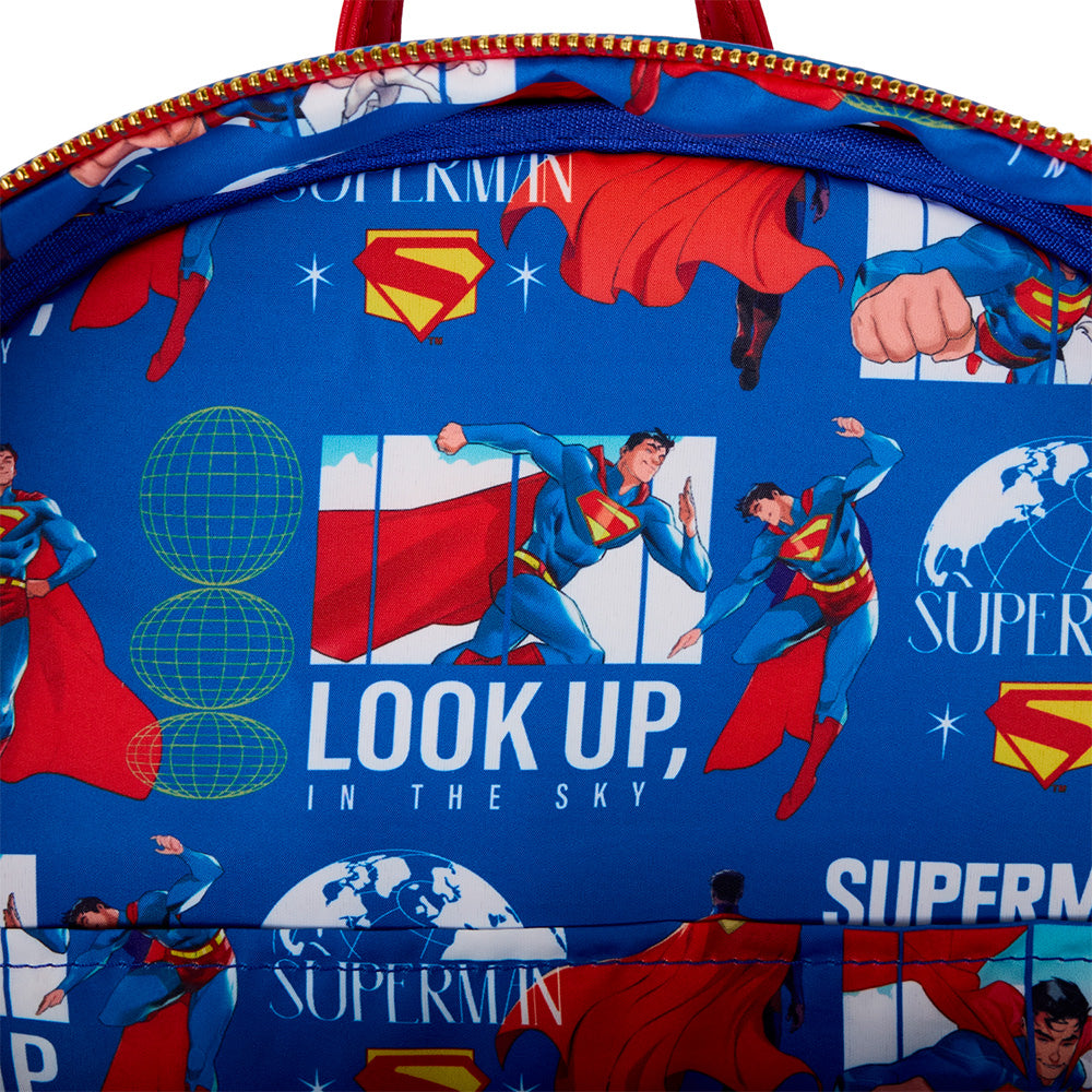 SUPERMAN (2025 Movie) Loungefly Light Up Glow Full-Size Backpack
