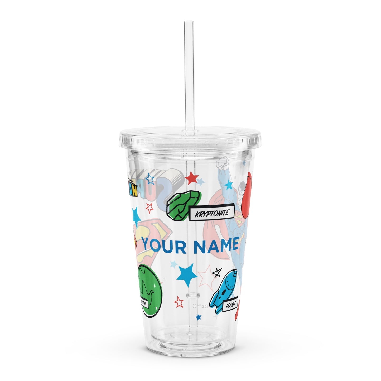 SUPERMAN Personalized Plastic Tumbler