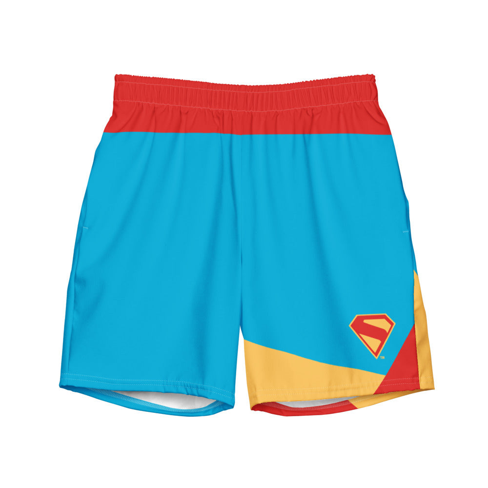 SUPERMAN Colorblock Shield Swim Trunks