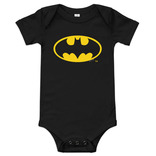 BATMAN Logo Baby Bodysuit Black