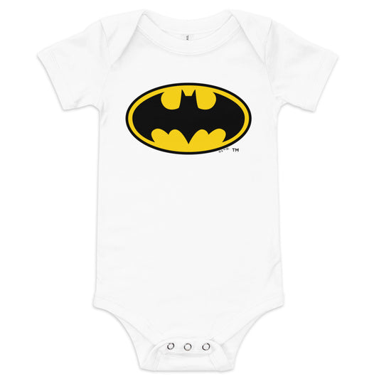 BATMAN Logo Baby Bodysuit White
