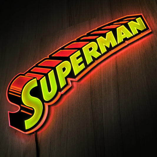 Superman Vintage LED Brandlite Logo Light-6