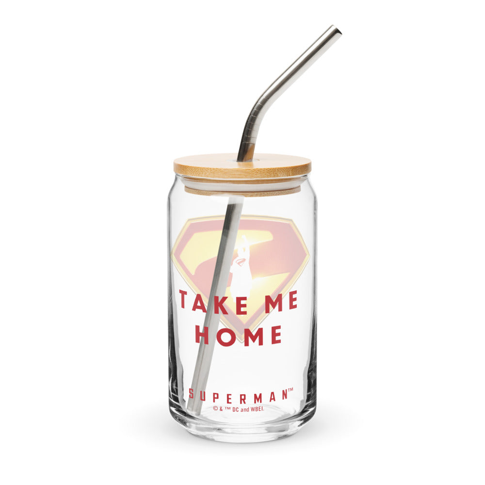 SUPERMAN (2025 Movie) Take Me Home Can-Shaped Glass