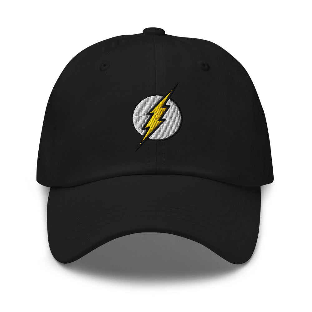 THE FLASH Logo Embroidered Dad Hat Black