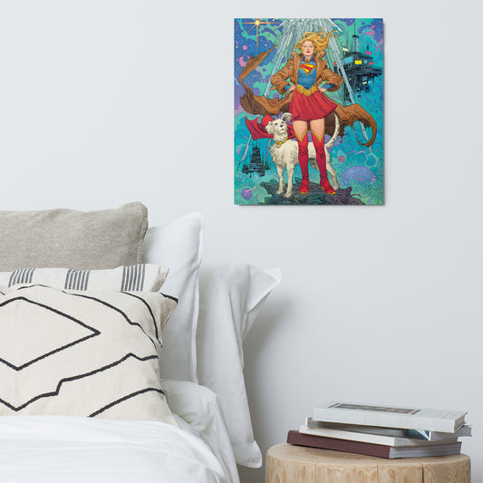 SUPERGIRL (2026 Movie) Metal Print Supergirl & Krypto