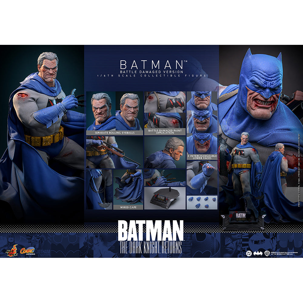 BATMAN: THE DARK KNIGHT RETURNS Batman (Battle Damaged Version) Sixth Scale Figure by Hot Toys