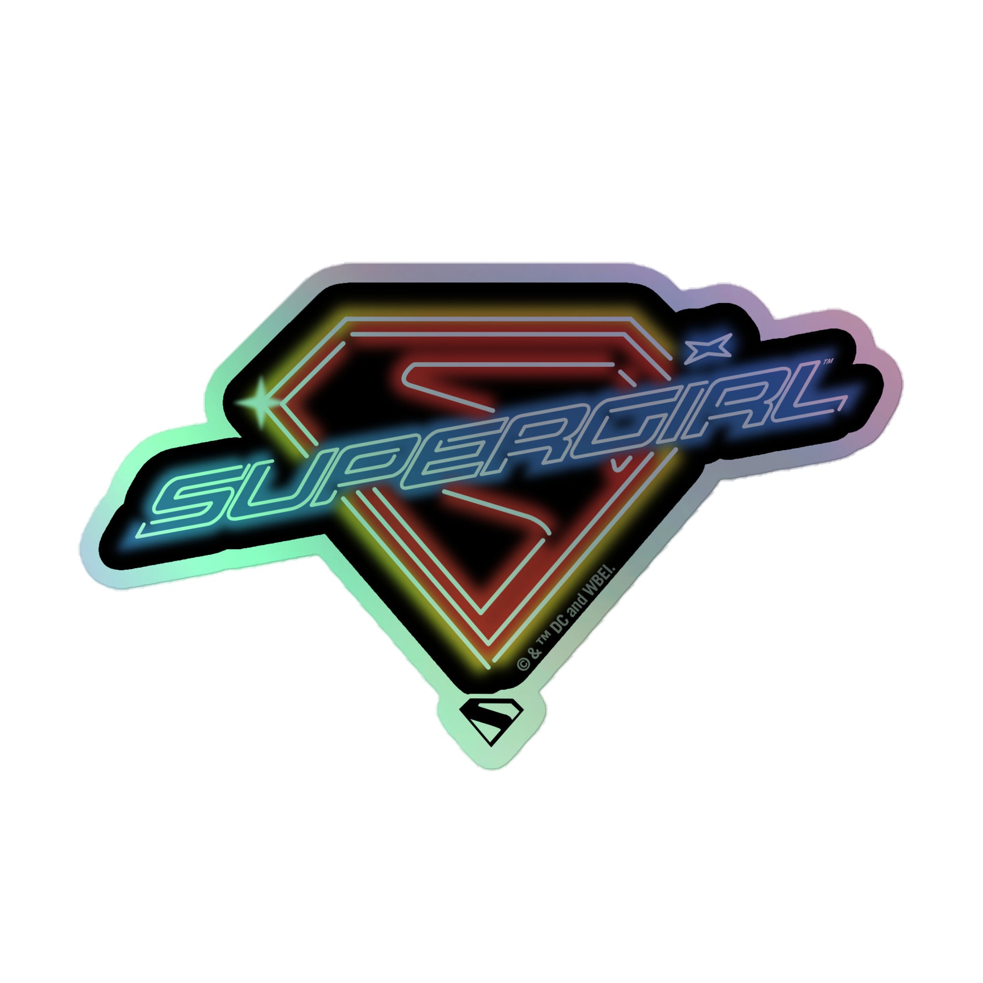 supergirl-2026-movie-holographic-sticker-neon-logo-dc-shop