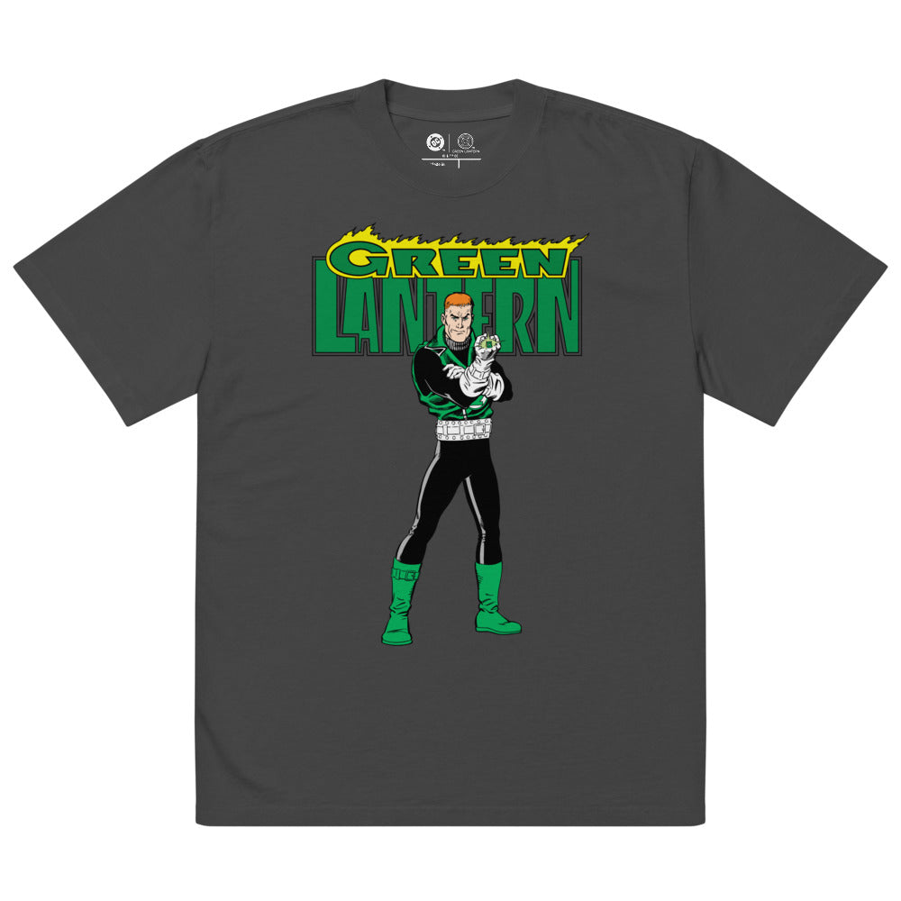GREEN LANTERN Guy Gardner Oversized Faded T-Shirt Faded Black