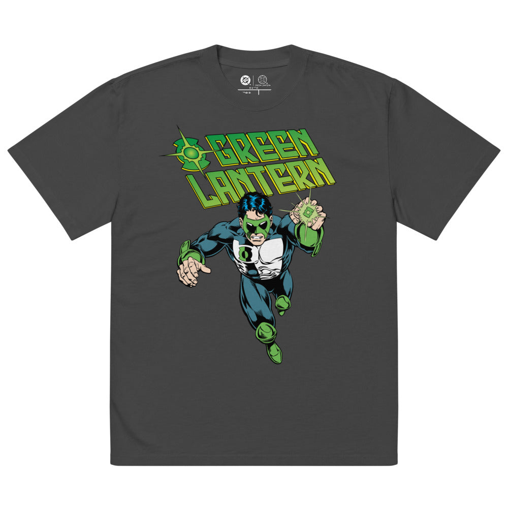 GREEN LANTERN Kyle Rayner Oversized Faded T-Shirt Faded Black