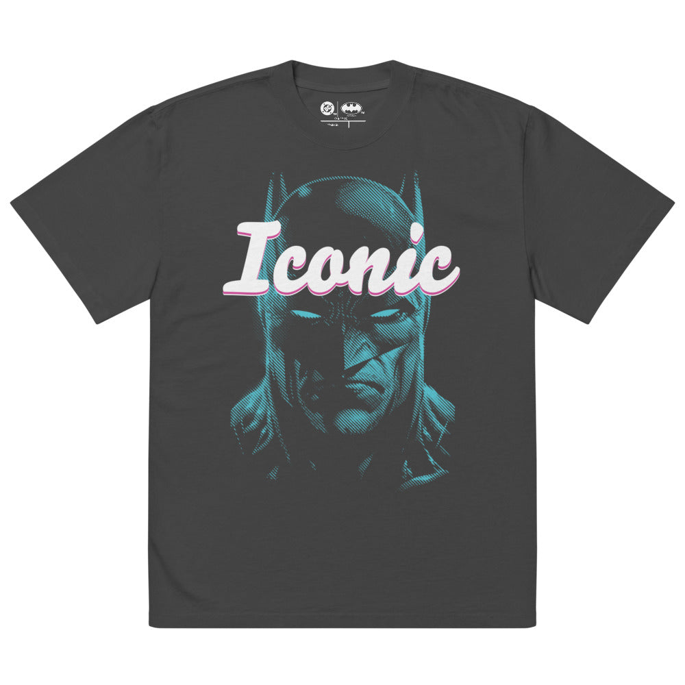 Batman Iconic Oversized Faded T-Shirt Faded Black