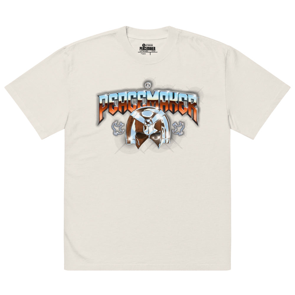 PEACEMAKER Helmet Oversized Faded T-Shirt Faded Bone