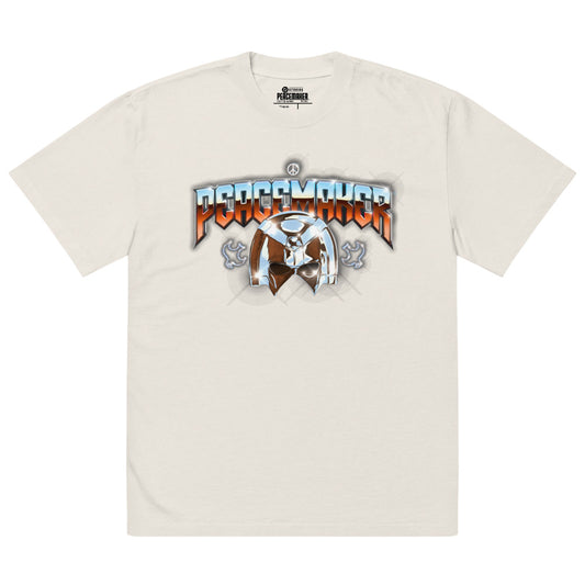 PEACEMAKER Helmet Oversized Faded T-Shirt Faded Bone
