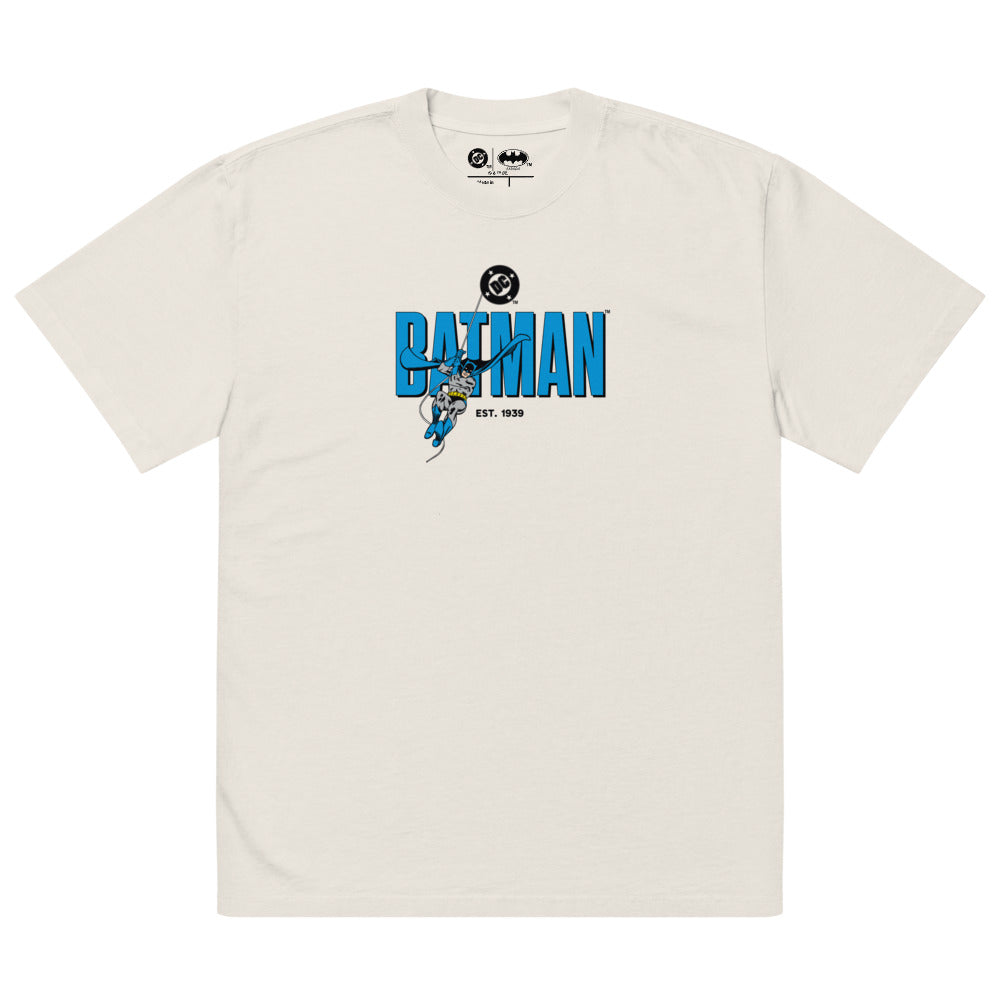 Batman Est. 1939 Oversized Faded T-Shirt Faded Bone