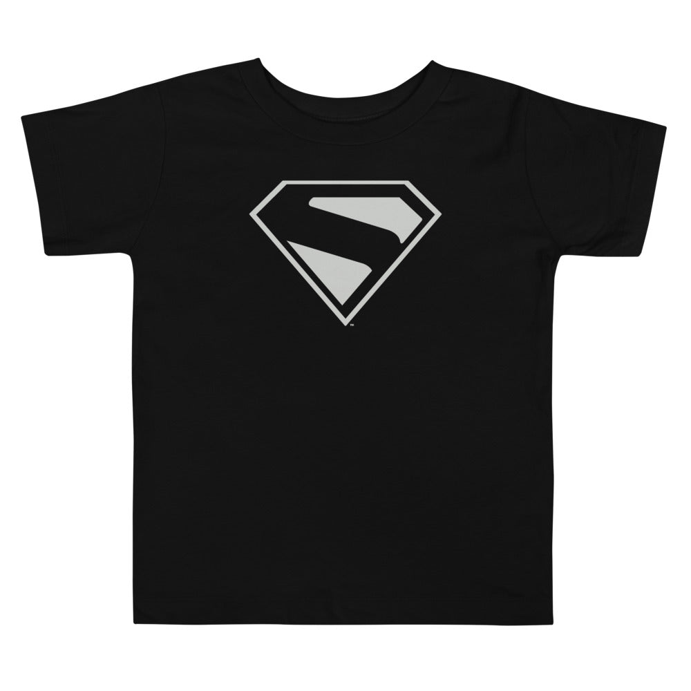 SUPERMAN (2025 Movie) Black & Silver S-Shield Toddler T-Shirt Black