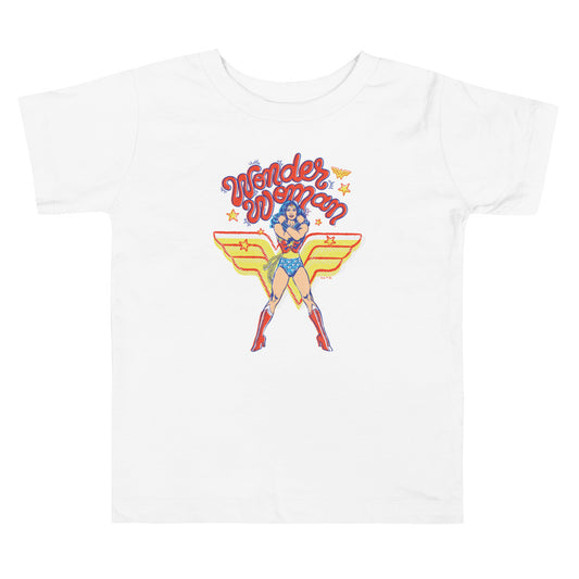 WONDER WOMAN Amazing Amazon Toddler T-Shirt White