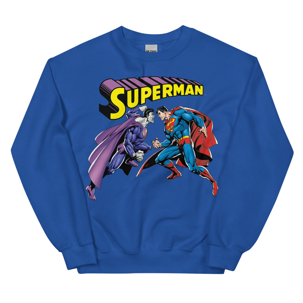 SUPERMAN vs. BIZARRO Crewneck Sweatshirt Royal