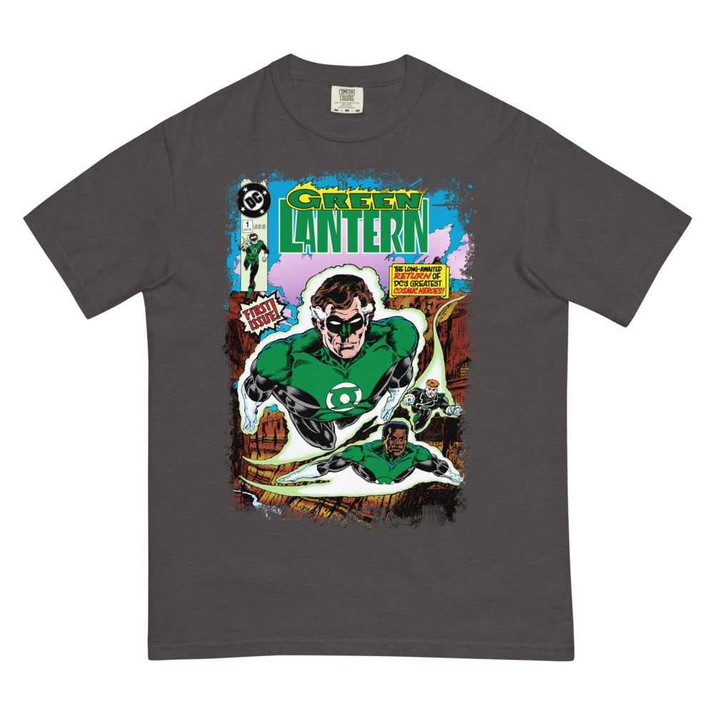 GREEN LANTERN Cosmic Heroes Unisex Garment-Dyed Heavyweight T-Shirt Graphite
