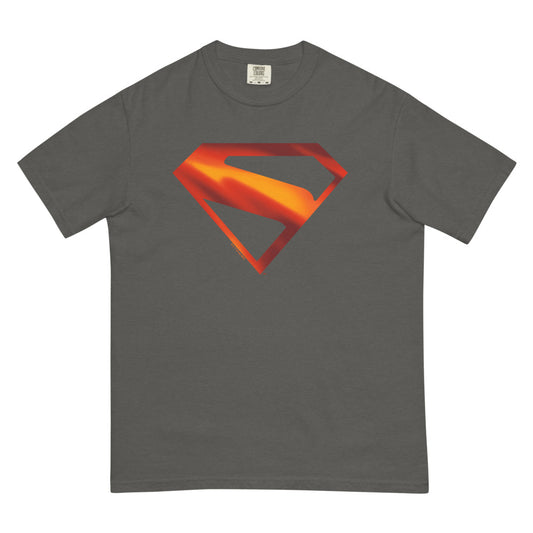 Superman 2025 t-shirt - stylized s-shield comfort colors - pepper