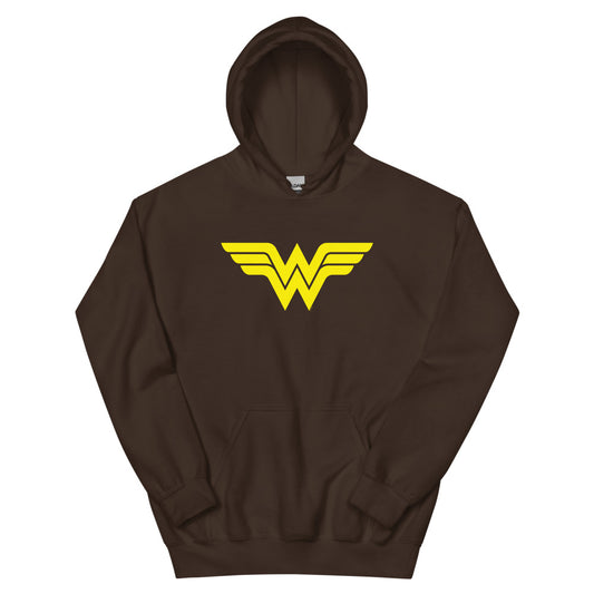 Wonder woman logo hoodie - dark chocolate