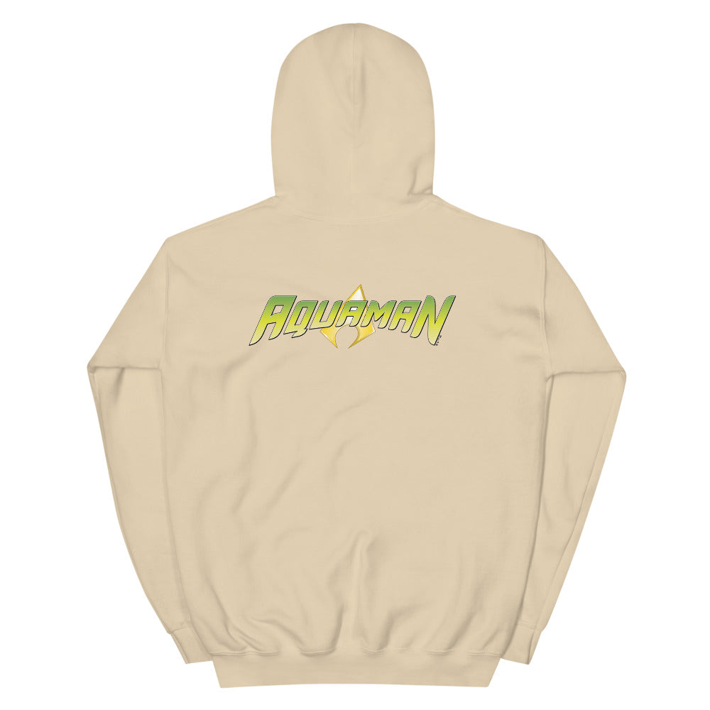 AQUAMAN Logo Embroidered Hoodie Sand