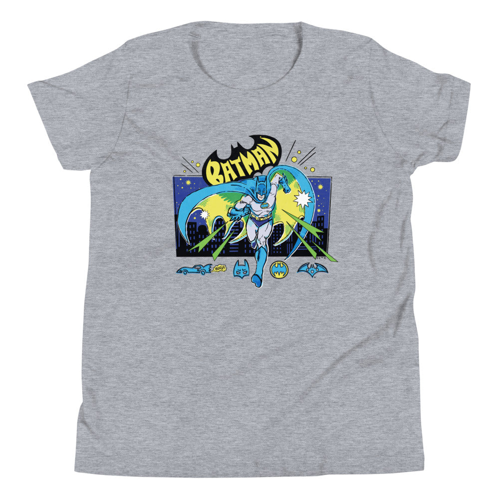 Batman Heroic Knight Youth T-Shirt Athletic Heather