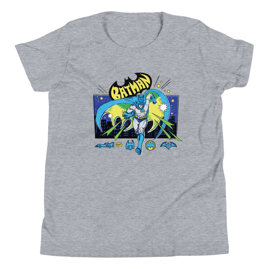 Batman Heroic Knight Youth T-Shirt Athletic Heather