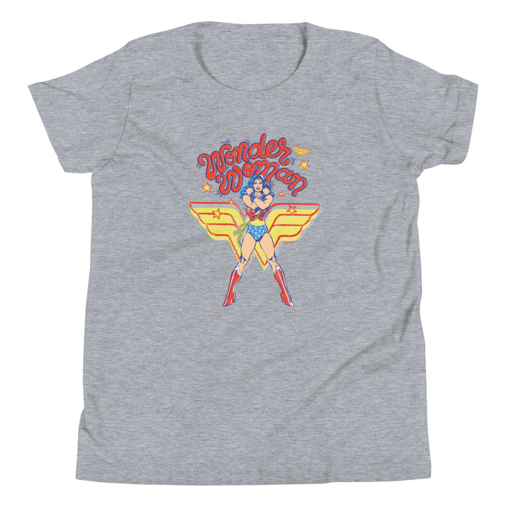 WONDER WOMAN Amazing Amazon Youth T-Shirt Athletic Heather