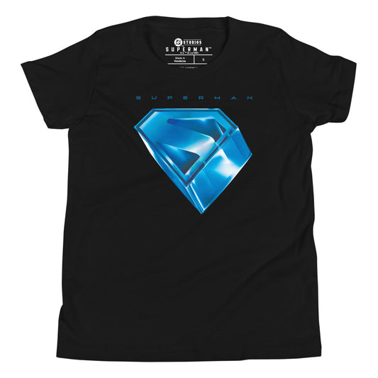 SUPERMAN (2025 Movie) Stylized S-Shield Kids T-Shirt Black