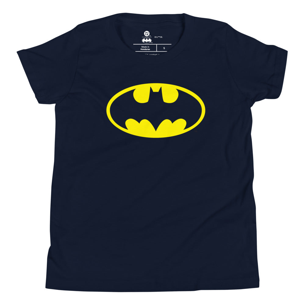 Batman Logo Youth T-Shirt Navy