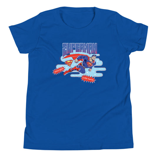 SUPERMAN Super Speed, Super Powers Youth T-Shirt True Royal