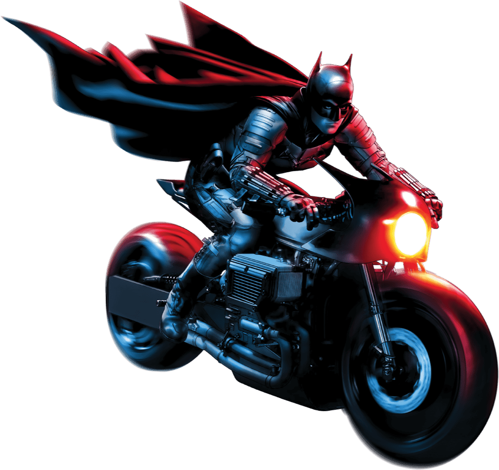Batman riding motorcycle