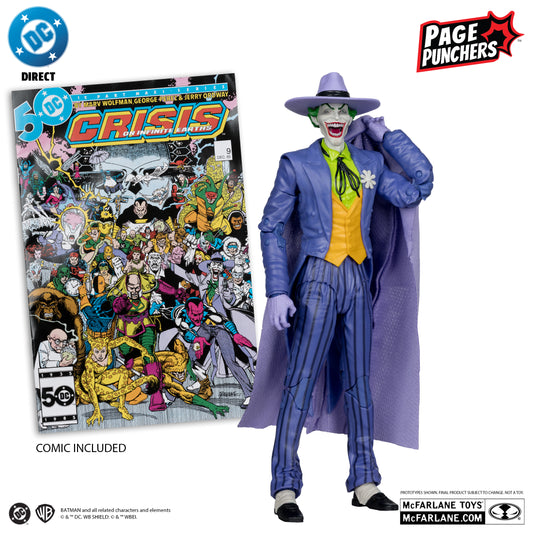 THE JOKER (Crisis on Infinite Earths) McFarlane Toys DC Direct Page Punchers Action Figure with Comic