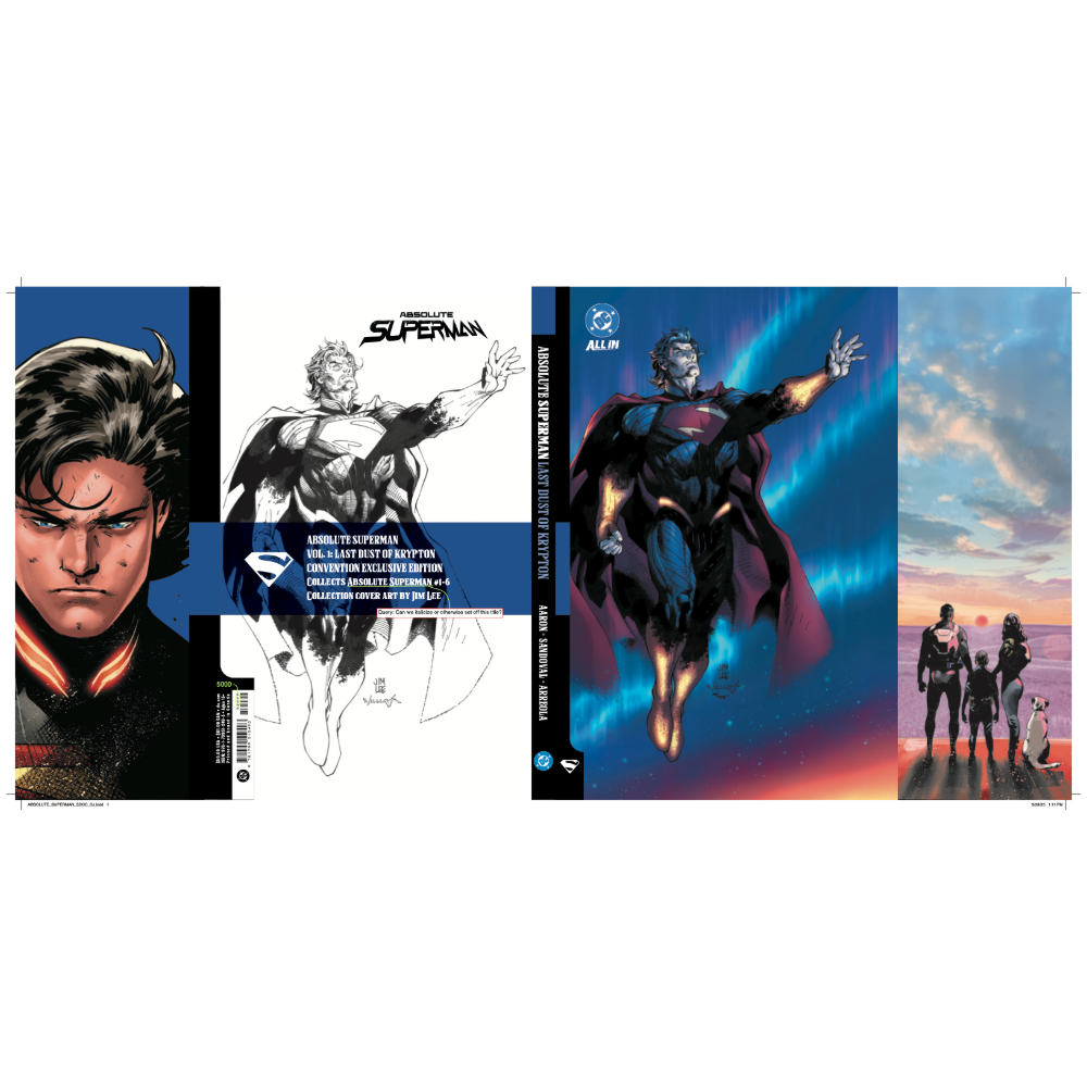 ABSOLUTE SUPERMAN VOL. 1: LAST DUST OF KRYPTON Jim Lee Exclusive Dust Jacket