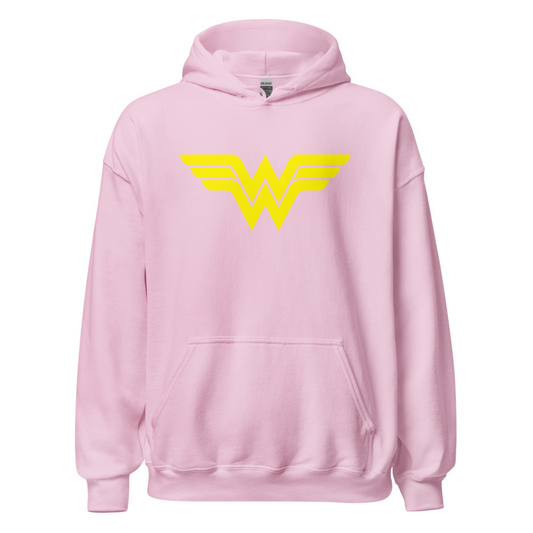 Wonder woman logo hoodie - light pink