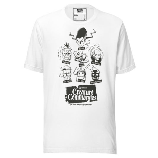 Creature commandos inside dope t-shirt - white