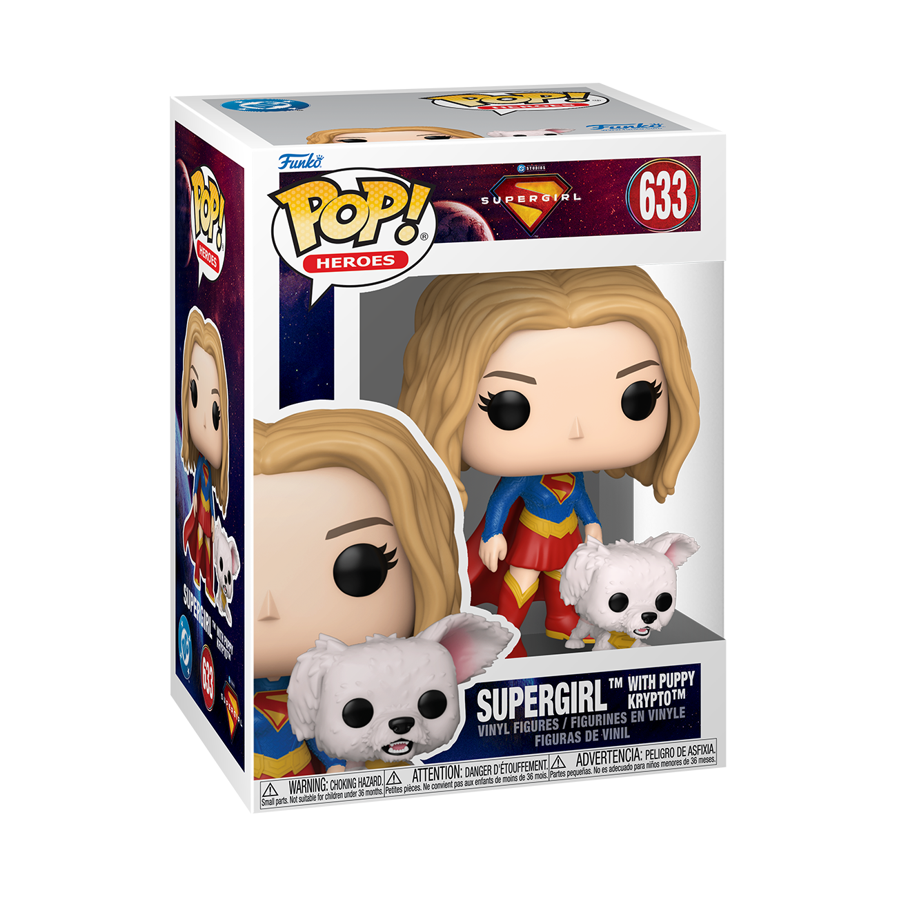 SUPERGIRL (2026 Movie) Supergirl with Puppy Krypto Funko Pop! Heroes Vinyl Figure