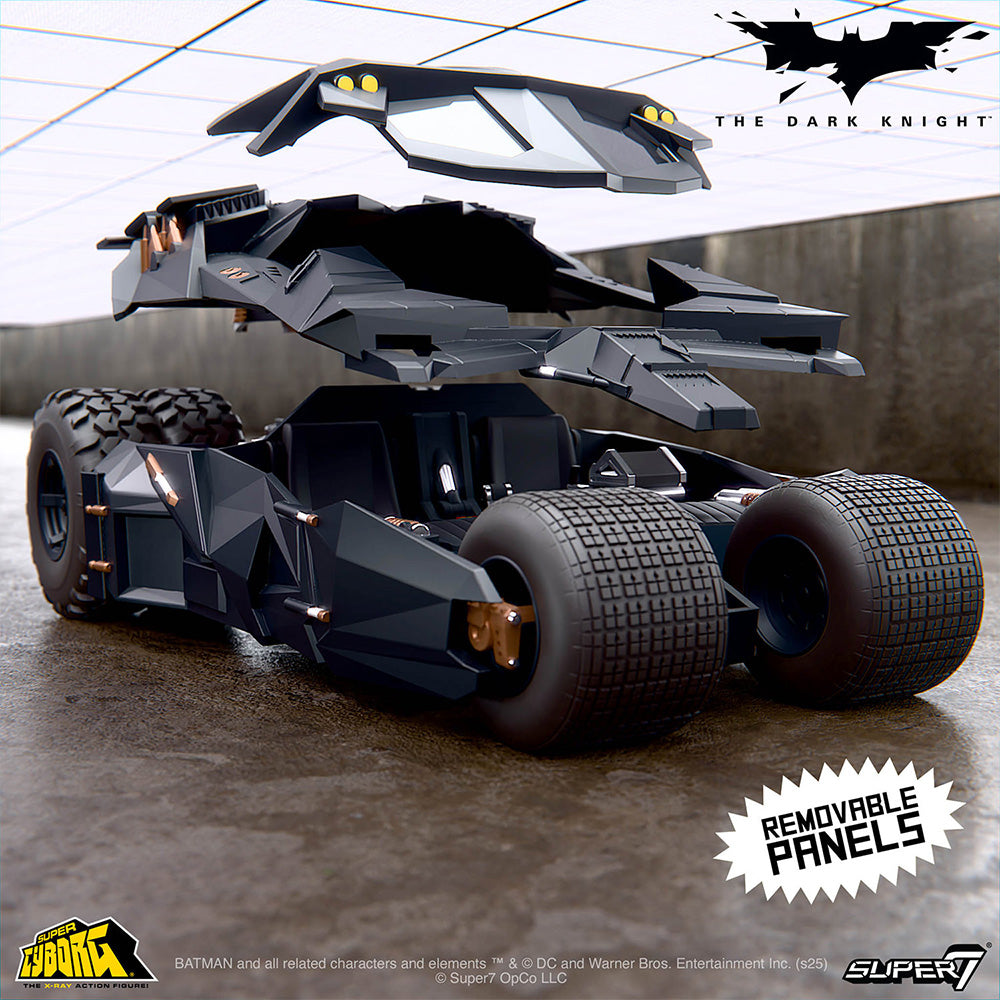 THE DARK KNIGHT TRILOGY Batmobile Tumbler Super Cyborg Collectible Figure