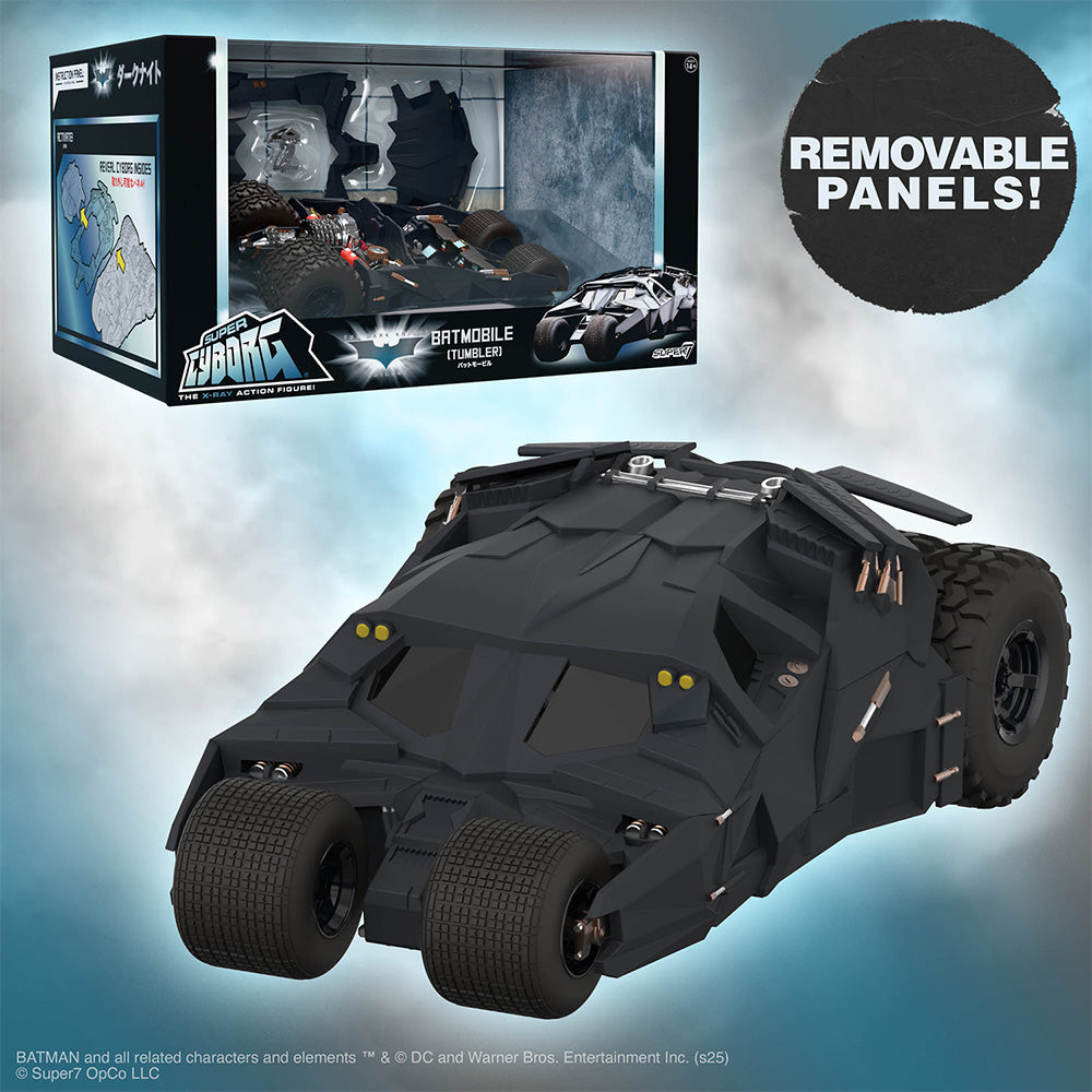 THE DARK KNIGHT TRILOGY Batmobile Tumbler Super Cyborg Collectible Figure