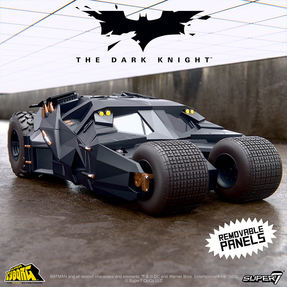 THE DARK KNIGHT TRILOGY Batmobile Tumbler Super Cyborg Collectible Figure
